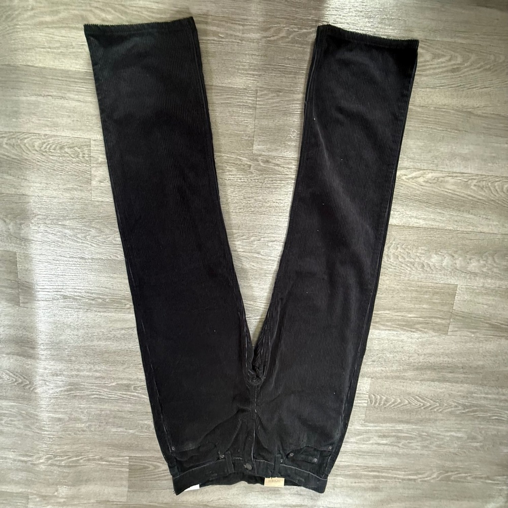 Levis Low Pro Corduroy Pants Mens 28x30 Black Relaxed Straight Leg A09641842